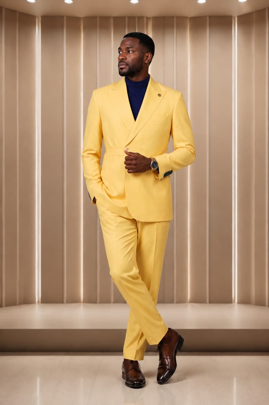 Yellow Tuxedo Double Breasted